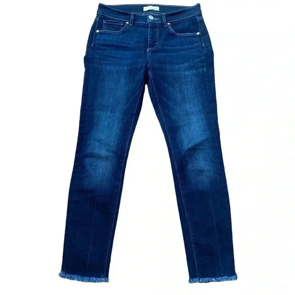 LOFT Jeans Made And Loved Slim Pockets Fringe Hem Size 27  Excellent Condition - Picture 1 of 10